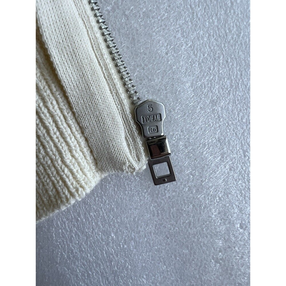 Women’s L Rag & Bone Adrienne Open Knit ivory Zip Hoodie Minimalist Fisherman - Picture 15 of 16
